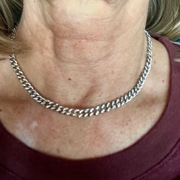Melinda Maria Julian Pave Chain Choker -- SILVER - Picture 6 of 7